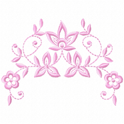 Flowers And Tree Embroidery Design 12